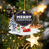 Clan Cameron of Erracht Modern "Merry Christmas" Tartan Acrylic Ornament ES83 Cameron of Erracht Modern Tartan Tartan Christmas